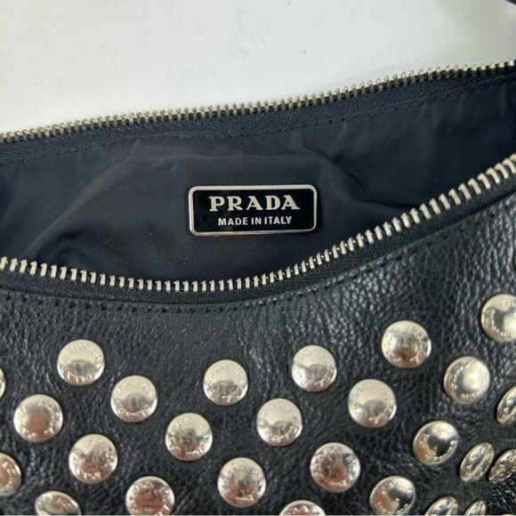Rare Prada Vintage Antic Stud-Embellished Pochette - Picture 4 of 11